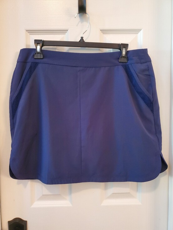 Sunday Pants - Sunday Blue Performance Skort - Chic Athletic Aesthetic - Size Medium
